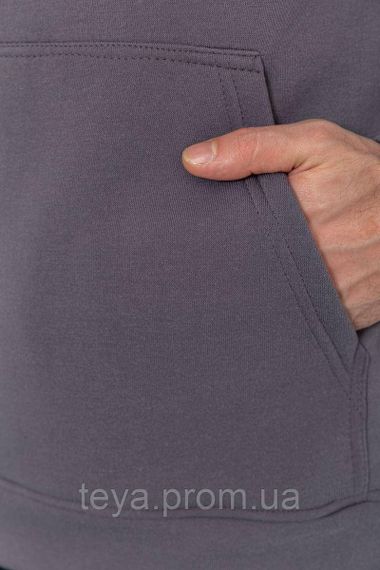 Худі чоловіче на флісі з капюшоном, колір сірий, розмір XXL FA_008409 | Зображення 5