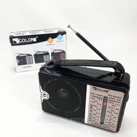 Всеволновой радио приемник Golon RX-606, Радиоприемник с хорошим приемом сигнала, Плеер мп3 с радио фм JD-87 | Зображення 6