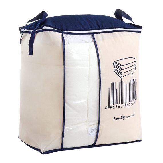 Органайзер – мішок для зберігання Classic Clothes Storage · Складаний кошик для білизни та одягу з кришкою та ручками | Зображення 4