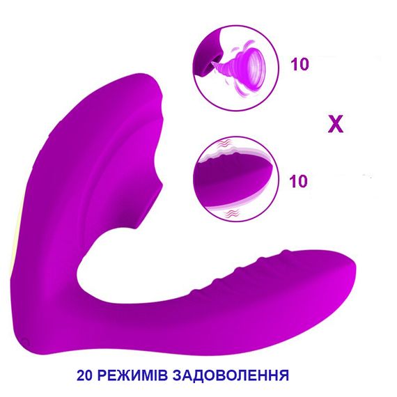Вакуумный вибростимулятор розового цвета ( 20 режимов) | Зображення 9