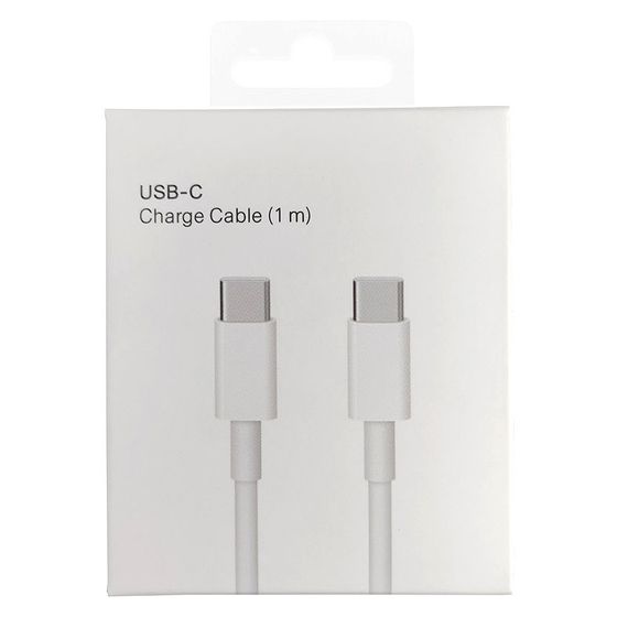 Дата кабель для Apple iPhone USB-C to USB-C FineWoven (AAA grade) (1m) (box) Белый | Зображення 2
