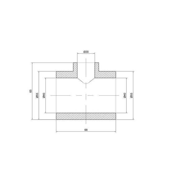 Трійник PPR Thermo Alliance 40х20х40 DSC104 | Зображення 1