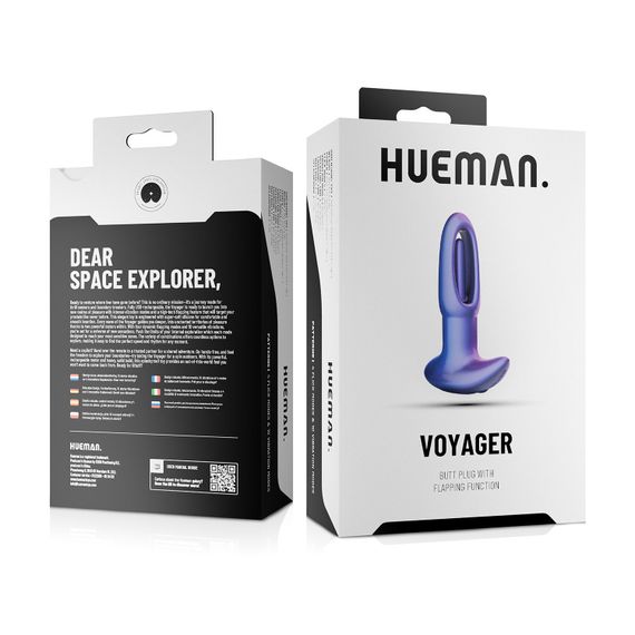 Анальна пробка з віброязичком Hueman - Voyager Butt Plug With Tapping | Зображення 8