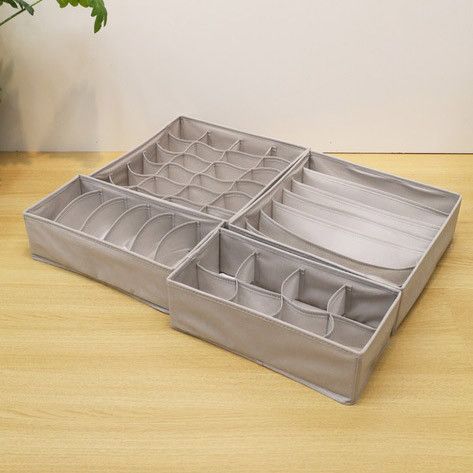 Комплект органайзеров 4 шт для хранения вещей и белья | Зображення 2