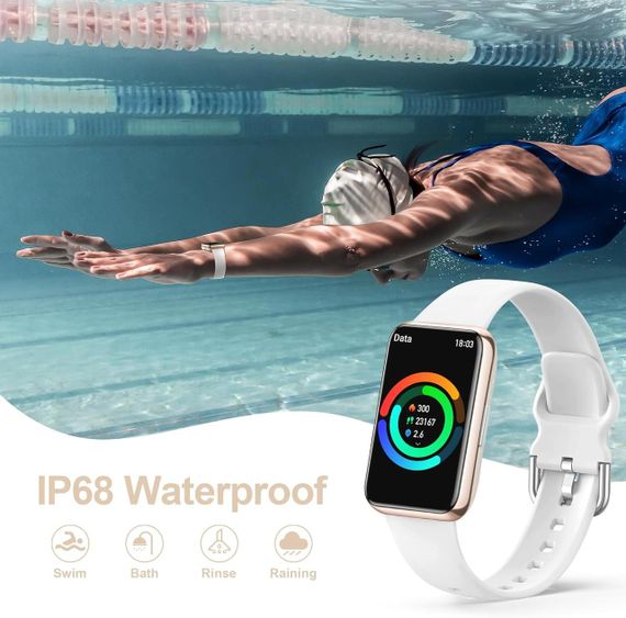 Фітнес-трекер VIPWISE тонкий, з цілодобовим відстеженням серцевого ритму, рівня кисню в крові, | Зображення 5