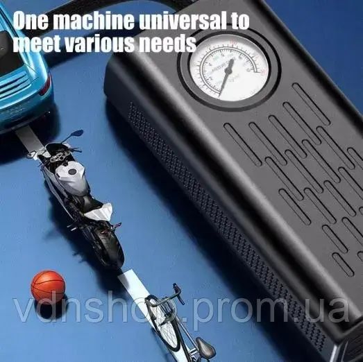 Портативный автомобильный компрессор AND1322, насос от прикуривателя 12V с манометром | Зображення 5