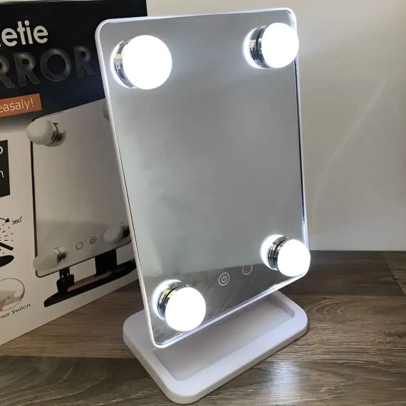 УЦЕНКА! Компактное зеркало с подсветкой для макияжа MCH Cosmetie Mirror 360 (плохая коробка) | Зображення 5