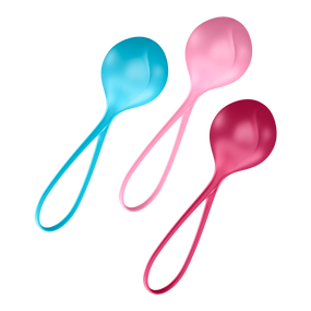 Набір одинарних вагінальних кульок Satisfyer Strengthening Balls різнокольорові Sex Aura