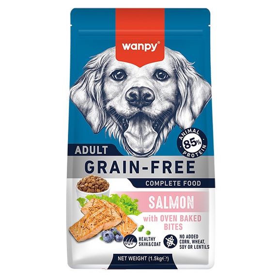 Сухий корм для собак з лососем Wanpy Adult Dog GF Salmon, 1.5 кг