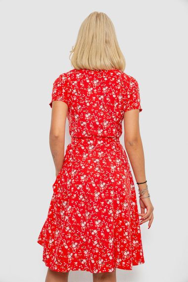 Платье софт с принтом, цвет красный, 230R0032 | Зображення 3