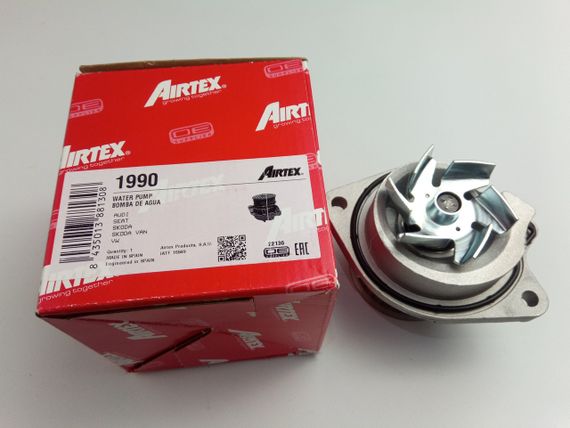 Помпа AIRTEX, Caddy II/Caddy III/Octavia/Golf IV/V/Fabia/Polo 1.4i/2.0TDI 98- (1990) (036121005QV) | Зображення 1