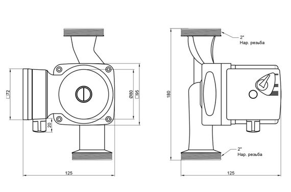 Циркуляційний насос Thermo Alliance LPS 32/60/180 з гайками LPS3260180 | Зображення 1