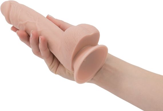 Реалістичний фалоімітатор на присосці ADDICTION — Mark 7,5″ Dildo With Balls, Beige | Зображення 4
