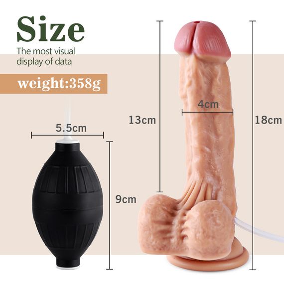 Фалоімітатор з функцією сім'явипорскування “Dildo water-spray” Sex Aura | Зображення 7