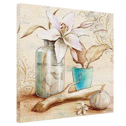 Картина на холсте Винтажный сад 50x50 см (H5050_RET015)