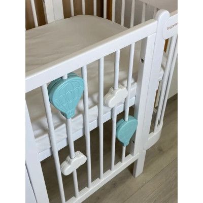 Кроватка Ingvart трансформер Nika 60 Slim с опускной боковинкой (60х94, 60х120) белая (87290010) | Зображення 6