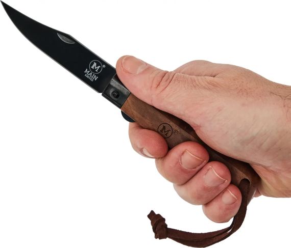 Ніж Main Knives Workers line Clip Point BB Walnut Wood PU Loop Brown | Зображення 4