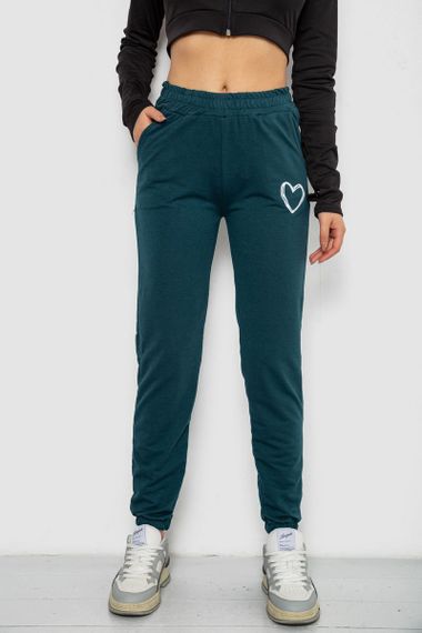 Спортивные штаны женские  -уценка, цвет темно-зеленый, 238R324-U-2