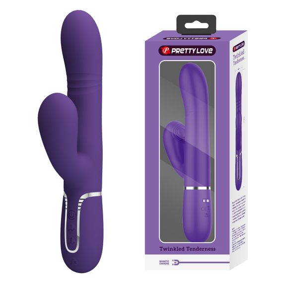 Вібромасажер із поступальним рухом серії Pretty Love - Mariana Twinkled Dark Purple 7 vibration functions 4 rolling functions, Sex