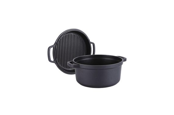 Каструля антипригарна Maestro — 200 мм x 2,55 л із кришкою-сковородкою