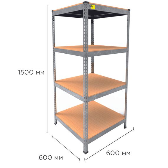 Металевий стелаж MRL-1500 ( 600x600) оцинкований