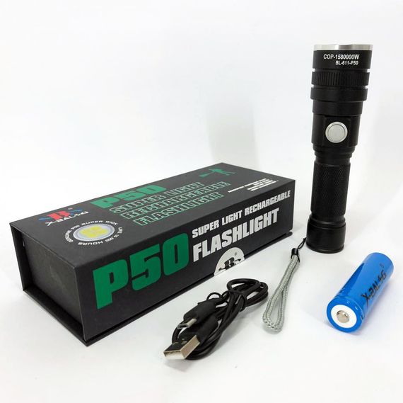 Якісний ліхтарик Bailong BL 611-P50, Ліхтарик bl, Ліхтарик світлодіодний ручний GU-128 акумуляторний портативний | Зображення 9