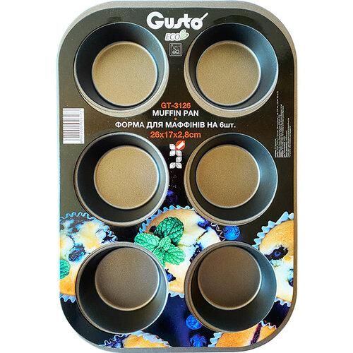 Форма для выпечки кексов Gusto GT-3126 26x17х2,8 см | Зображення 1