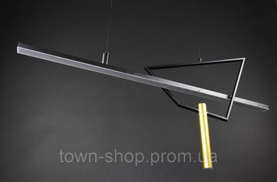 Люстра потолочная LED MJ25-1200-bk Черный 60-150х15х120 см. | Зображення 4