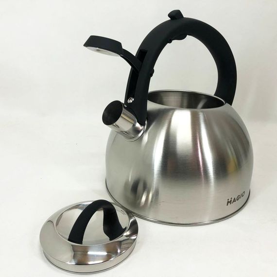 Чайник з одинарним дном Magio, Чайник металевий зі свистком, Нержавіючі чайники зі свистком US-56 | Зображення 5