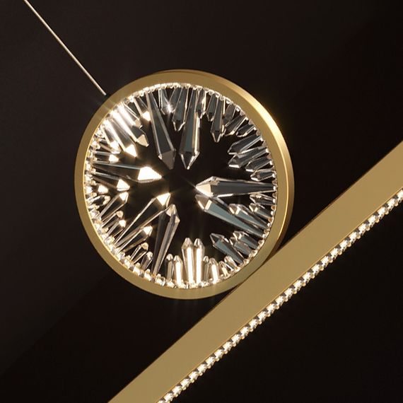 Люстра світлодіодна підвісна LED світильник для квартири на стелю лед 26604 Бронза 40-135х6х120 см. | Зображення 4