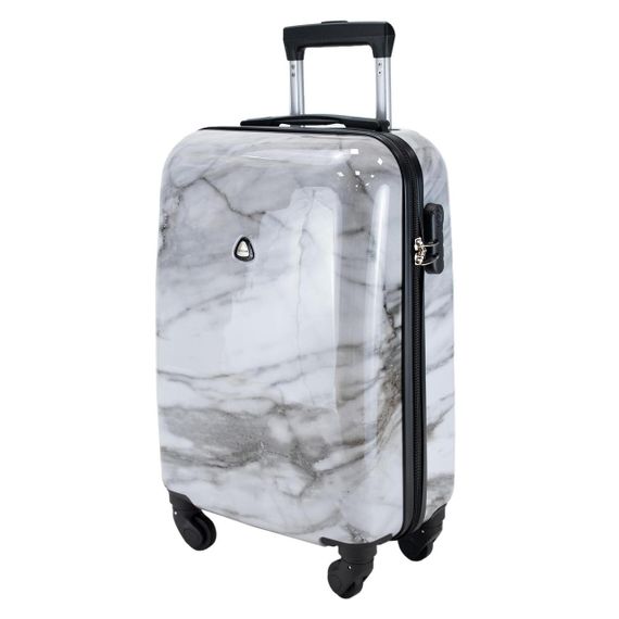 Валіза Semi Line 20" (S) White Marble (T5731-1)