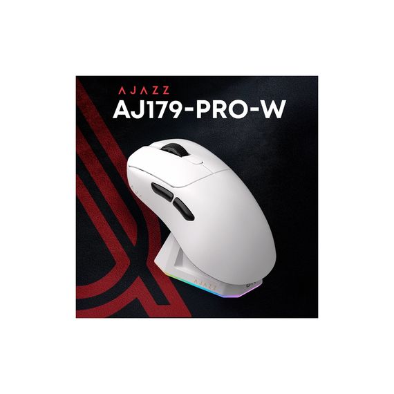 Мишка Ajazz AJ179PRO Wireless/Bluetooth/USB Charging Dock White (AJ179-PRO-W) | Зображення 4