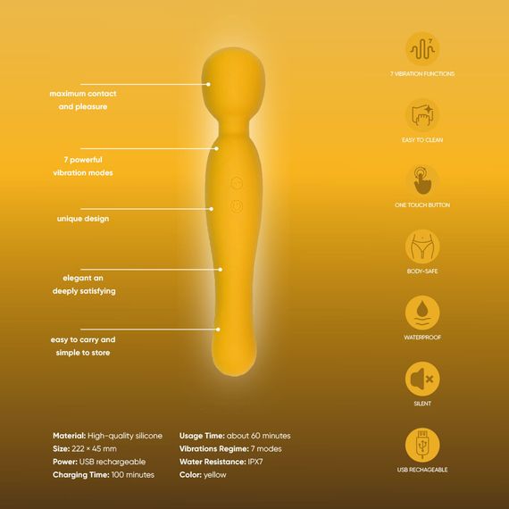 Вибратор-микрофон Sweet Em, жёлтый sexstyle | Зображення 6