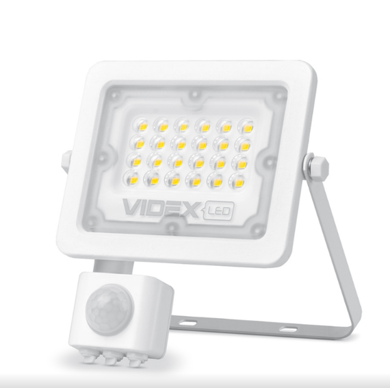 LED-прожектор 20W 5000К 220V з датчиком руху та освітлення VL-F2e205W-S Videx | Зображення 3