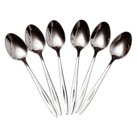 Набір чайних ложок 6 штук ложки для чаю з нержавіючої сталі 14 (см) Срібло HP-8-29