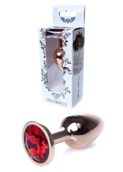 Анальна пробка S з червоним каменем Boss of toys Jewellery