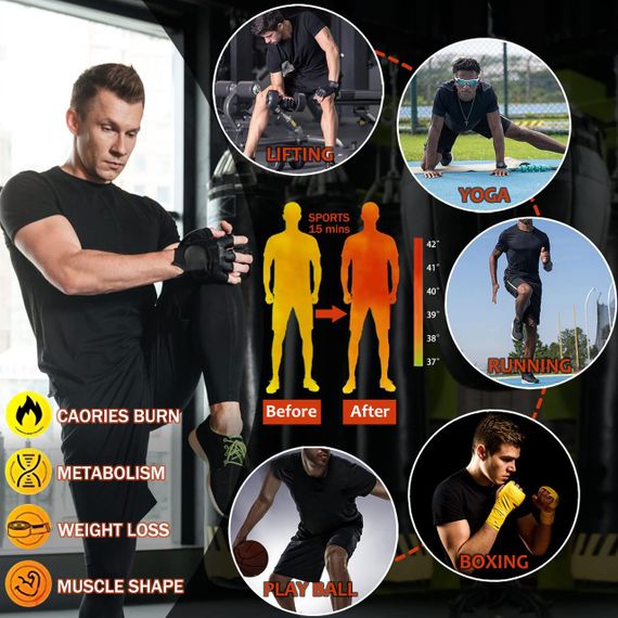 Футболка для схуднення Shapewear тренування компресійна 4-5XL сіра | Зображення 4