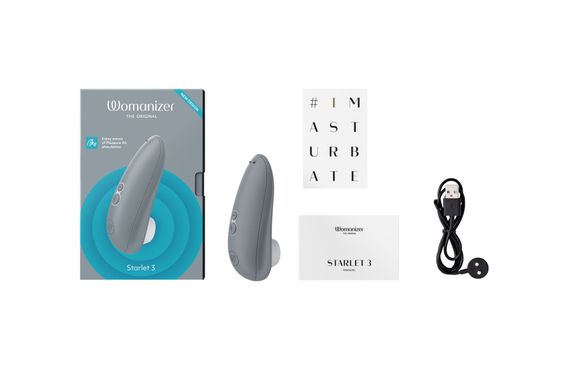 Вакуумний кліторальний стимулятор Womanizer Starlet 3 GREY | Зображення 3