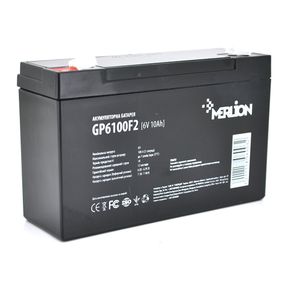 Аккумуляторная батарея MERLION AGM GP6100F2 6V 10A h (150x50x95 (100)) Q10/540