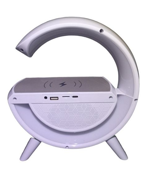 Настільна лампа-нічник Led Wireless Charging Speaker Google (BT2301) 15W бездротова з колонкою, радіо та бездротовою зарядкою White | Зображення 3