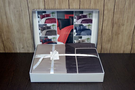 Постельное белье First Choice Deluxe Satin 200 х 220 см Serenity Brown Mink | Зображення 2