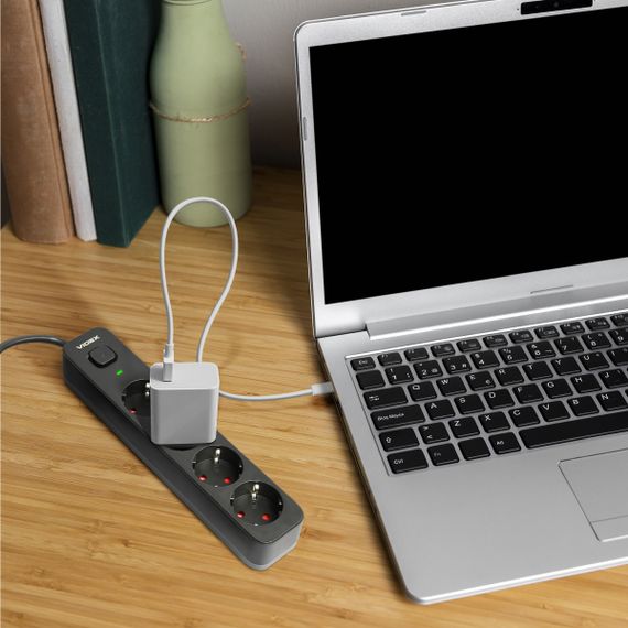 Мережевий подовжувач VIDEX ONCORD з/з 4п 3м (3x1.5мм) з кнопкою Black | Зображення 9