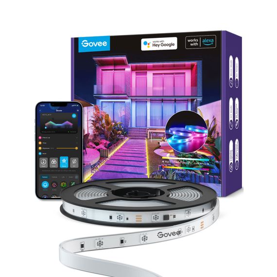 Стрічка світлодіодна Govee  розумна H6172 Phantasy Outdoor LED RGBIC Strip Lights 10м Білий (H61723D1) | Зображення 2