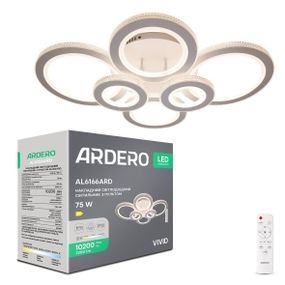 Світлодіодна накладна люстра Ardero AL6166ARD VIVID 75Вт білий