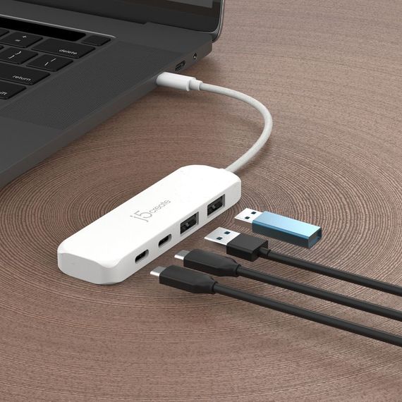 Хаб J5create JCH342EW-N USB-C на 2 USB-A/2 USB-C, білий | Зображення 4