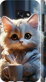 Чохол на Samsung Galaxy A3 (2017) Білий кіт "5646m-443-2448"