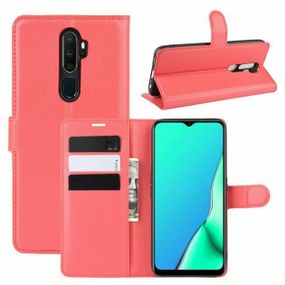 Чехол-Книжка с карманами для карт на Oppo A5 (2020) цвет Красный