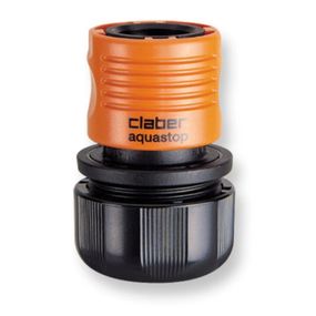 Конектор для поливального шлангу 3/4" з системою "Aquastop" Claber 8604