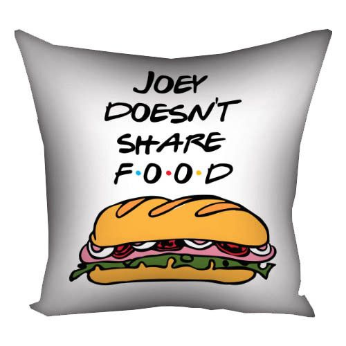 Подушка габардинова з принтом Joey doesn't share food 30x30 см (3P_DR011)