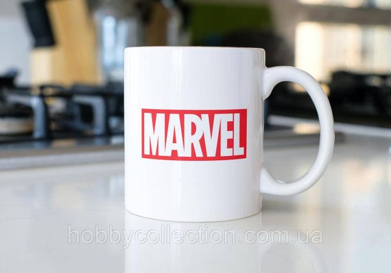 Кружка з принтом "Marvel" 330 мл Біла | Зображення 2